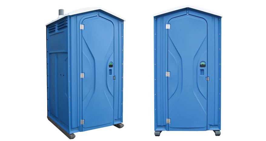 Long-term porta potty units on site in Minneapolis, Minnesota